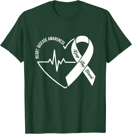 Wear Red Heart Disease Awareness Red Heart Health T-Shirt - T-Shirt | Forest