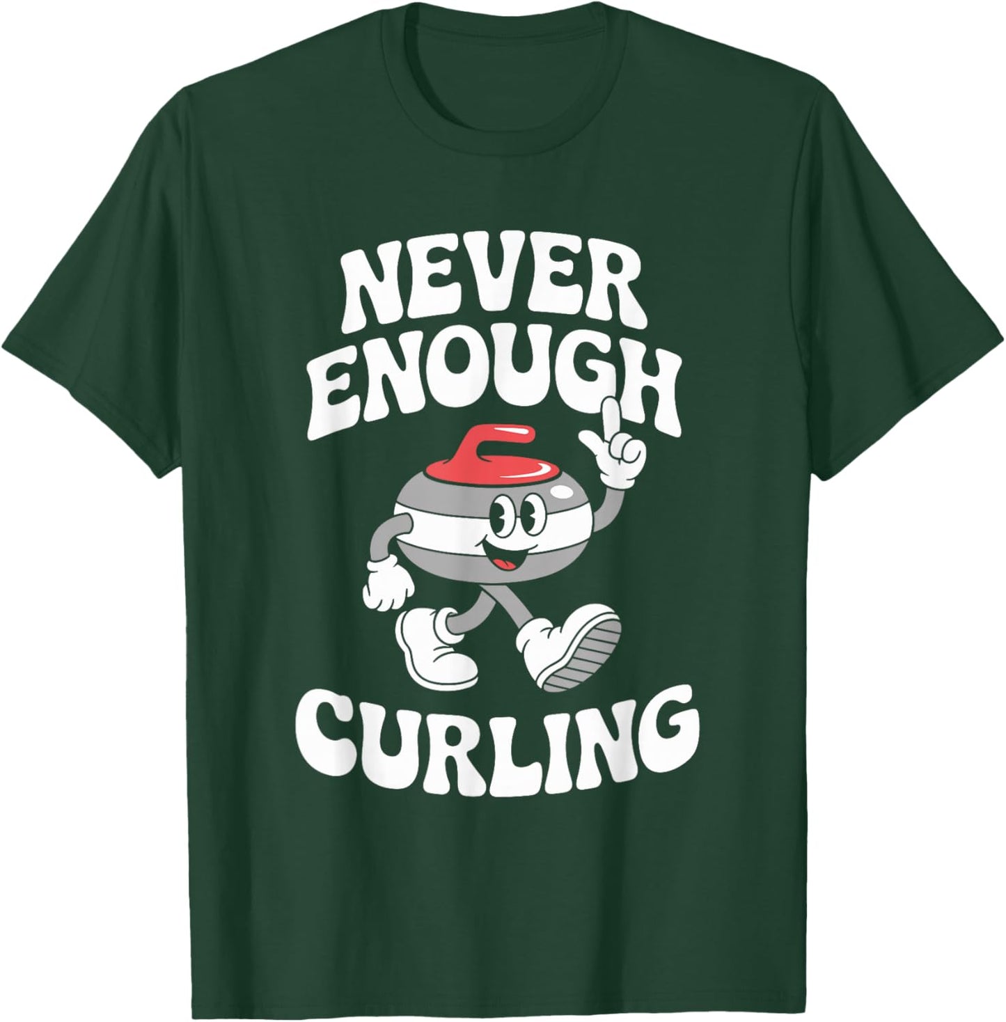 Funny Curling Retro T-Shirt - T-Shirt | Forest
