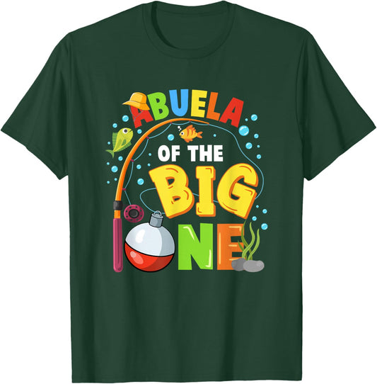 Abuela of The Big One Fishing Birthday Boy Family Party T-Shirt - T-Shirt | Forest