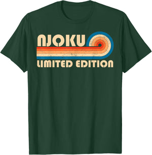 NJOKU Retro 70s 80s Sunset Stripe T-Shirt - T-Shirt | Forest