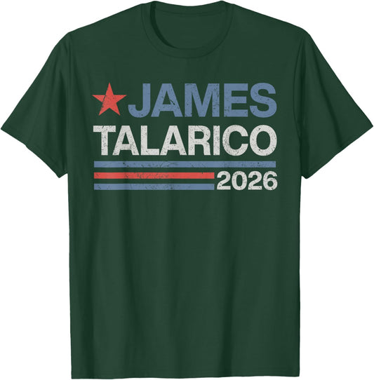 James Talarico for U.S. Senate from Texas 2026 Retro US Flag T-Shirt - T-Shirt | Forest