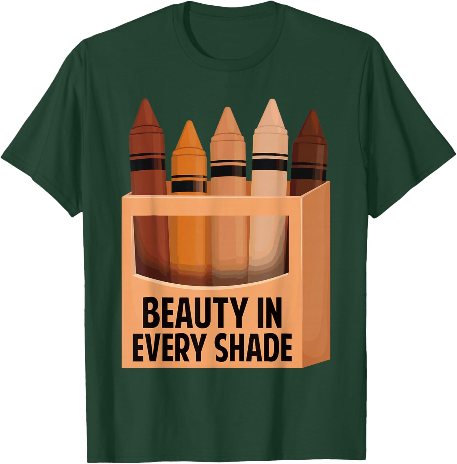 Beauty in Every Shade Melanin Black History Month Afro Women T-Shirt - T-Shirt | Forest