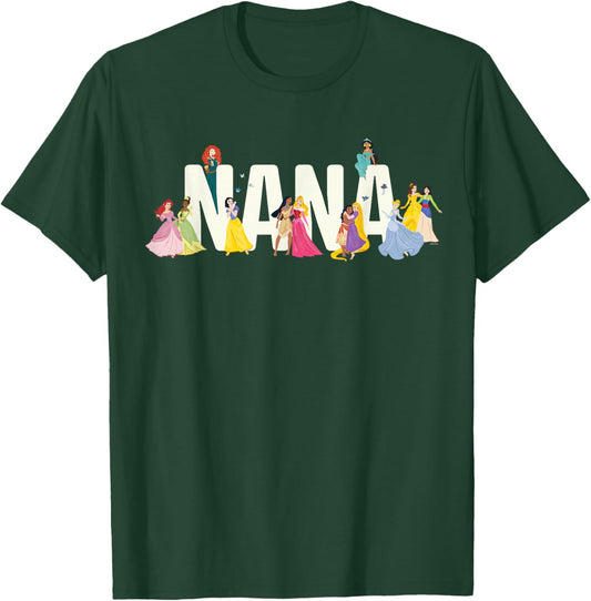 Disney Princess Squad Nana Family Trip Vacation Reunion T-Shirt - T-Shirt | Forest