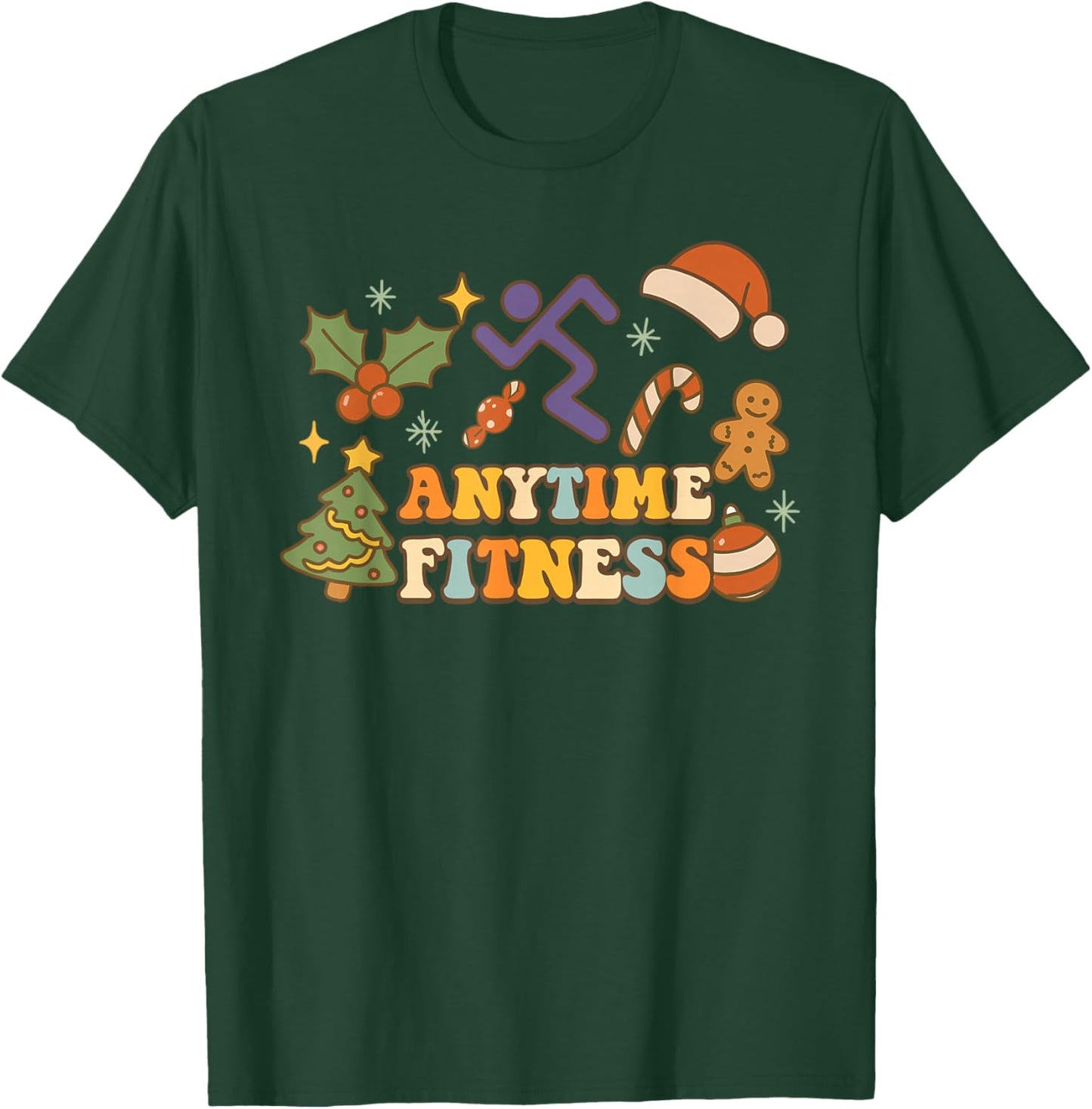 Fitness at Anytime Funny Workout Xmas Christmas Style T-Shirt - T-Shirt | Forest