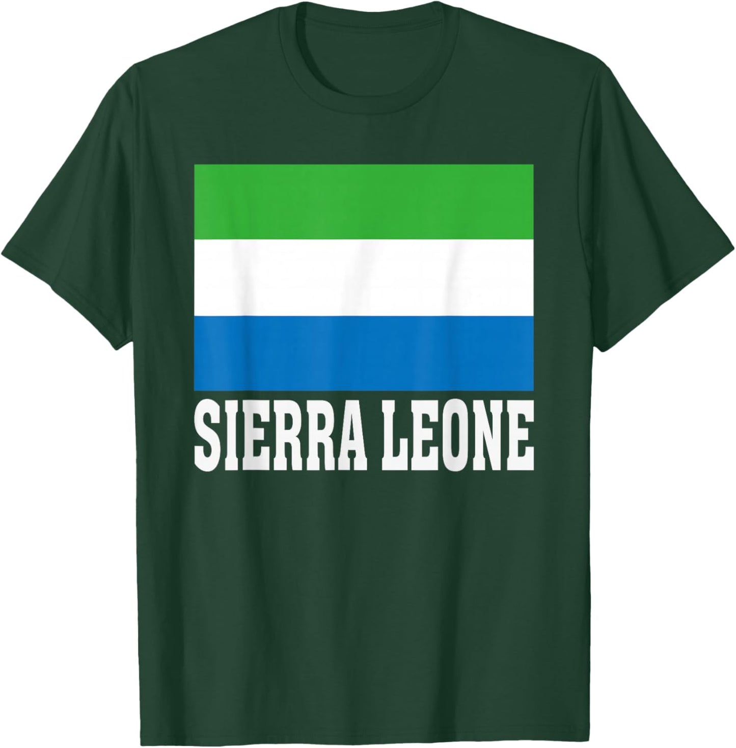 Sierra Leone Flag Patriotic National Roots Souvenir T-Shirt - T-Shirt | Forest