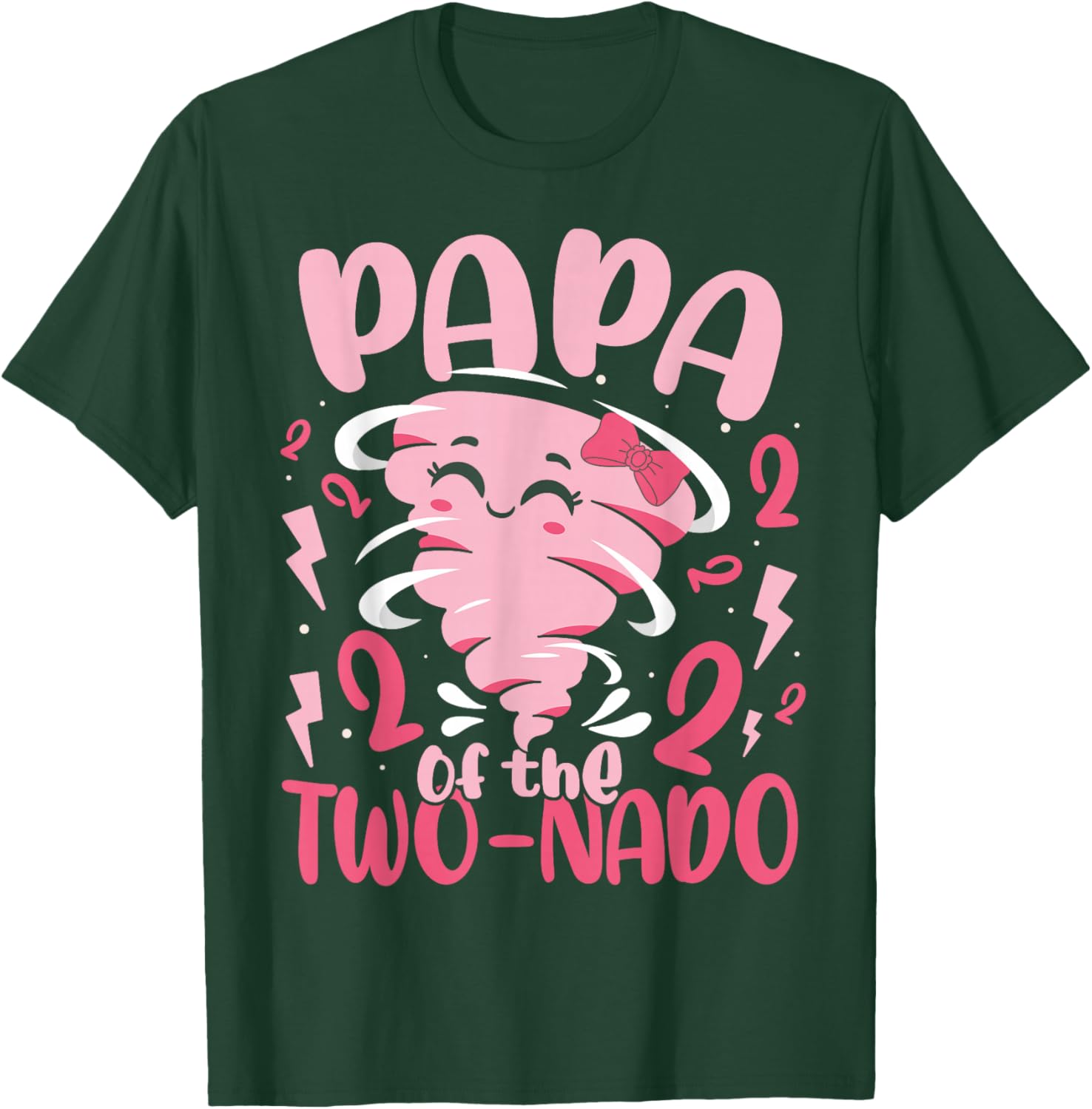 Papa of The Two-nado Tornado Themed 2nd Birthday Party Kids T-Shirt - T-Shirt | Forest