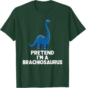 Easy Pretend I'm A Brachiosaurus Costume Halloween Funny T-Shirt - T-Shirt | Forest