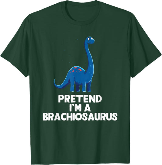 Easy Pretend I'm A Brachiosaurus Costume Halloween Funny T-Shirt - T-Shirt | Forest