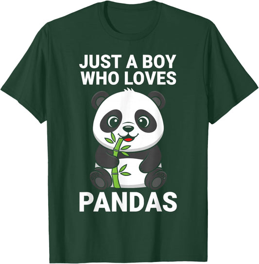 Just A Boy Who Loves Pandas T-Shirt - T-Shirt | Forest