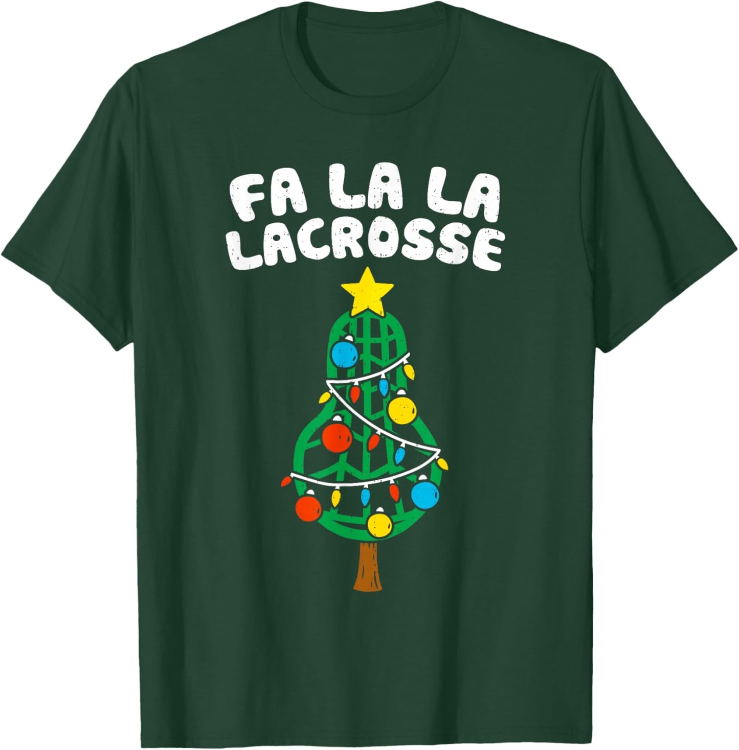 Funny FA La Lacrosse Christmas Lax Player Goalie Team Sport T-Shirt - T-Shirt | Forest