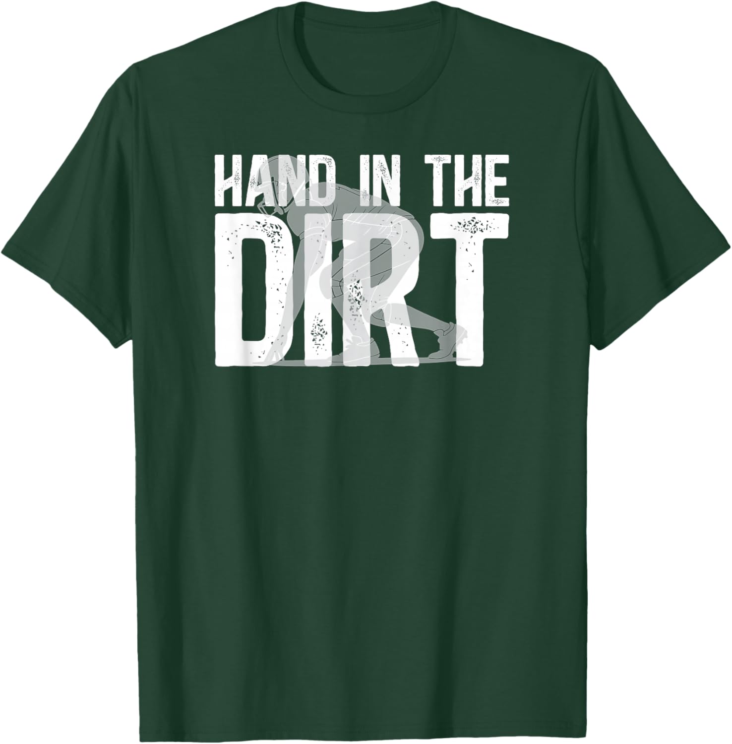 Hand in The Dirt Football Defensive Lineman Football D-Line T-Shirt - T-Shirt | Forest