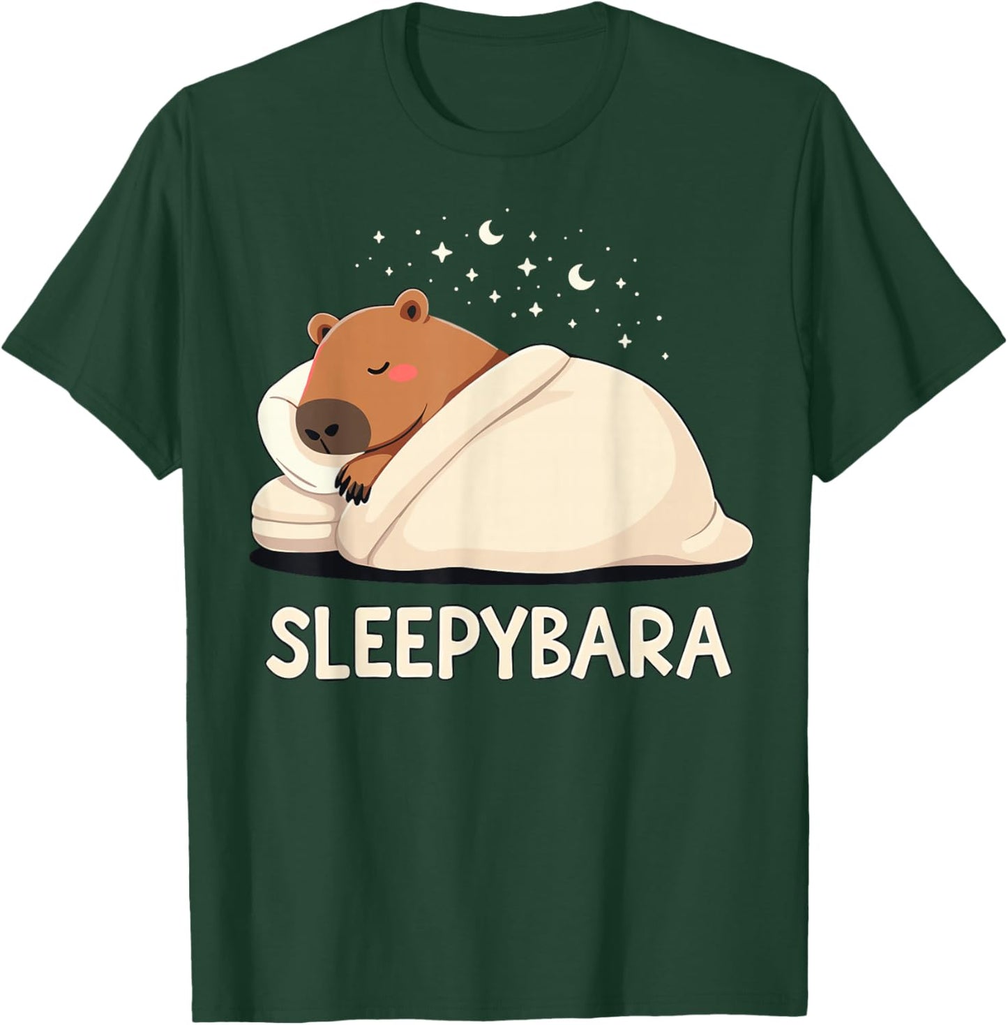 Capybara Sleep Pajamas Sleepybara T-Shirt - T-Shirt | Forest