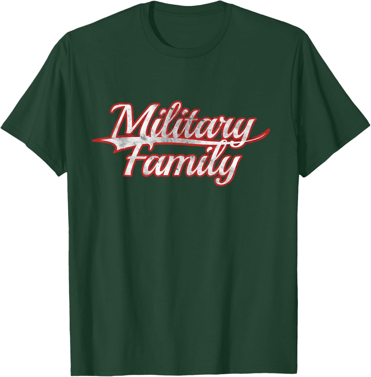 Military Family Armed Forces Patriotic Home Vintage Varsity T-Shirt - T-Shirt | Forest