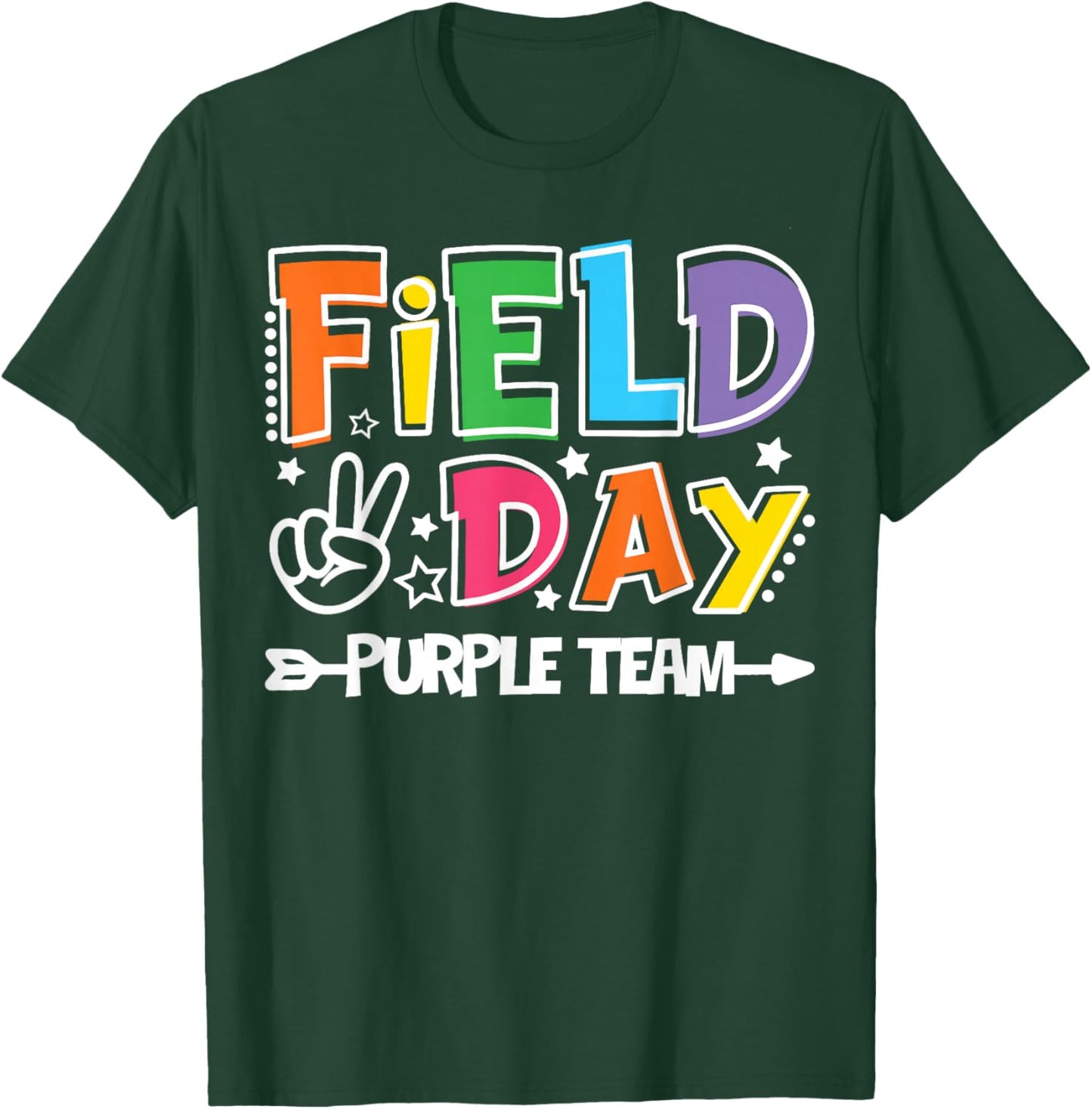 Field Day Purple Team Funny for Teacher Kids Field Day Games T-Shirt - T-Shirt | Forest