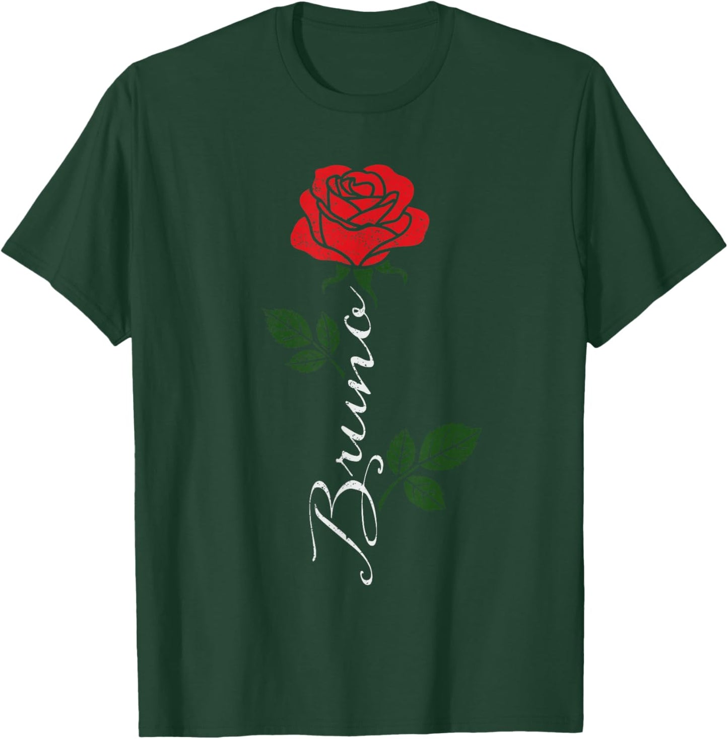 Vintage Bruno Personalized Name I Love Bruno 70's 80's Retro T-Shirt - T-Shirt | Forest