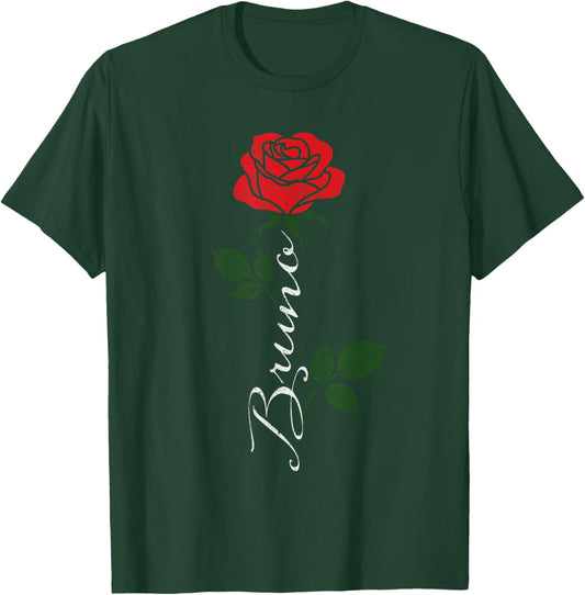 Vintage Bruno Personalized Name I Love Bruno 70's 80's Retro T-Shirt - T-Shirt | Forest