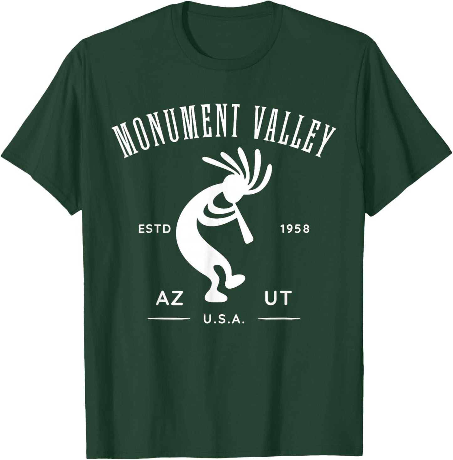 Monument Valley Arizona Utah USA Dancing Kokopelli Design T-Shirt - T-Shirt | Forest