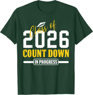 Class of 2026 Countdown in Progress Funny Seniors Graduation T-Shirt - T-Shirt | Forest