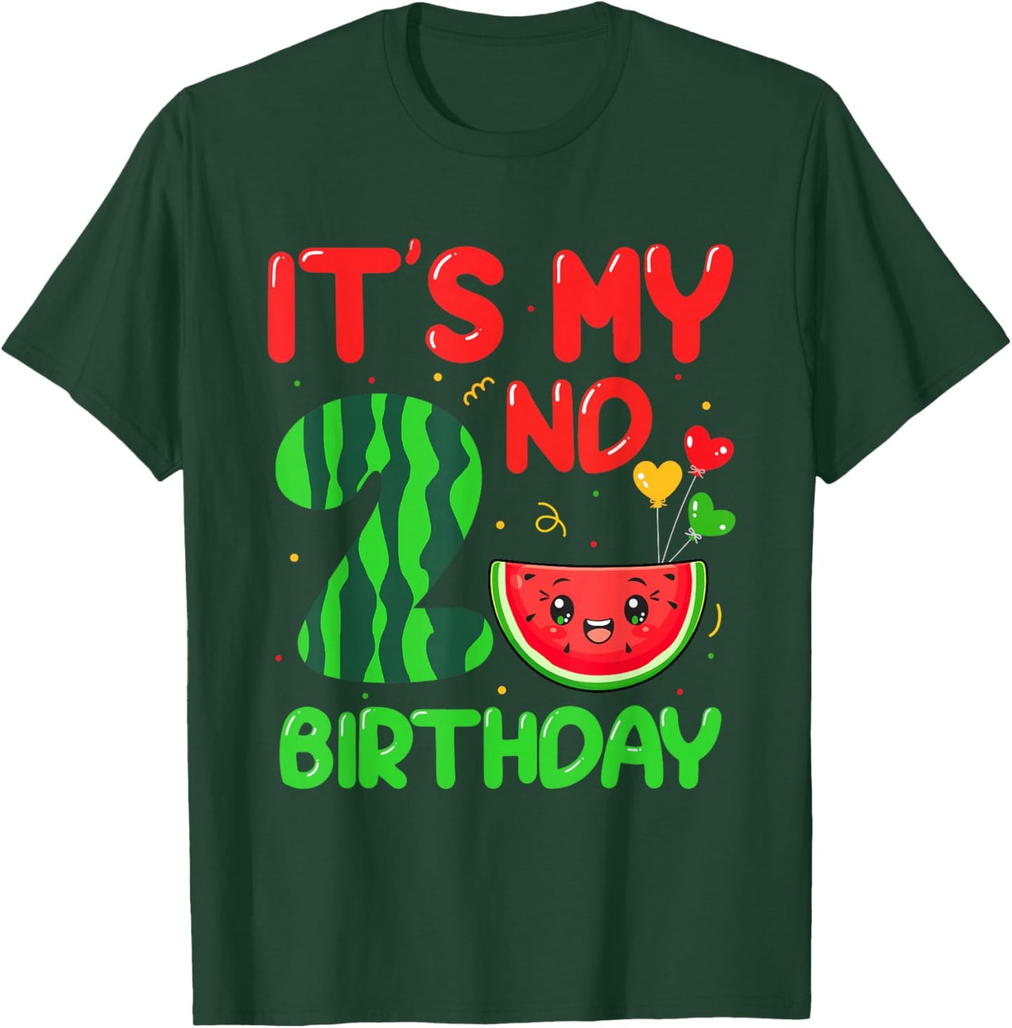 It's My 2nd Birthday Watermelon Fruit Summer Family Matching T-Shirt - T-Shirt | Forest
