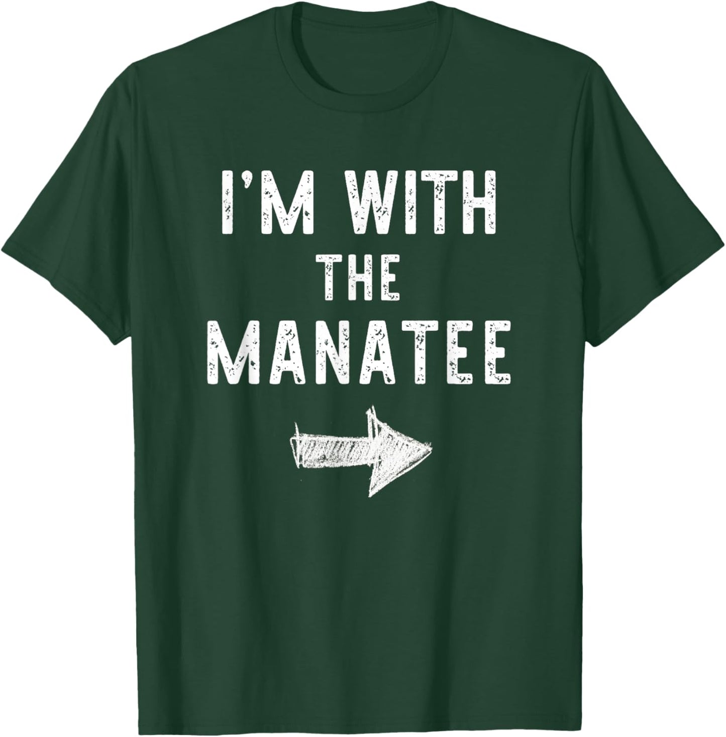 I’m with The Manatee Funny Halloween Couple Costume T-Shirt - T-Shirt | Forest