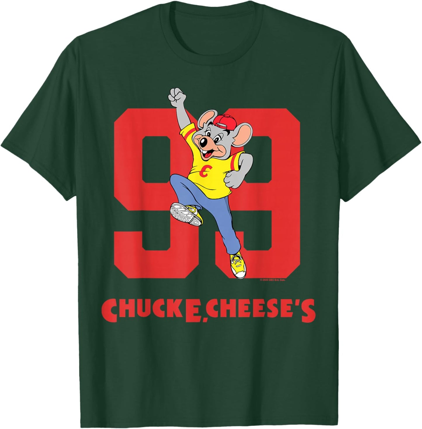 Chuck E. Cheese Number 99 Super Jump Retro 90's Art Design T-Shirt - T-Shirt | Forest