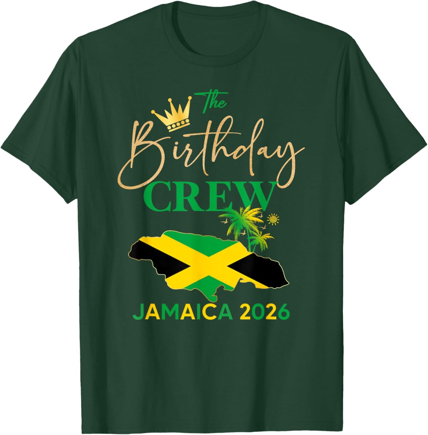 50th Birthday Boy Jamaica Vacay 2026 Spring Break Outfit T-Shirt - T-Shirt | Forest
