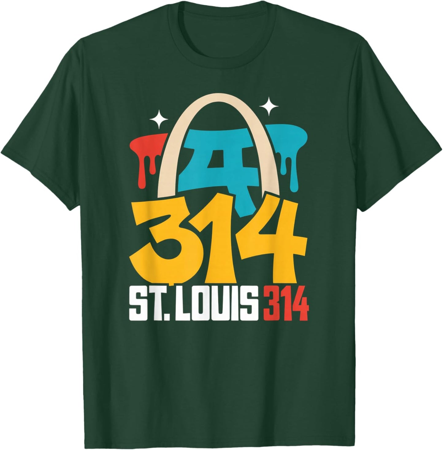 St Louis 314 Pi Day 3.14 Mathematic Number Math Teacher T-Shirt - T-Shirt | Forest