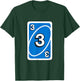 UNO Halloween Blue 3" Card T-Shirt - T-Shirt | Forest