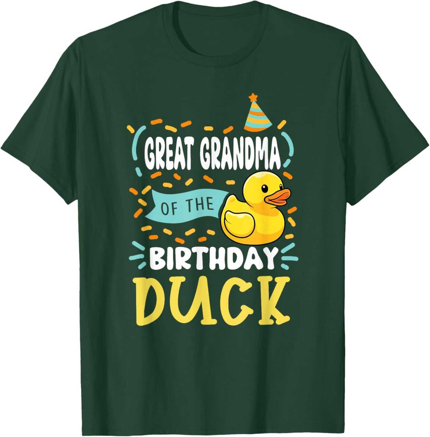 Great Grandma of The Birthday Duck Boy Rubber Duck Bday T-Shirt - T-Shirt | Forest