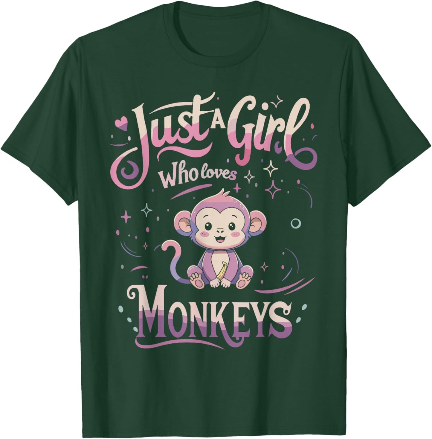 Monkey Shirt Cute Men Women T-Shirt - T-Shirt | Forest