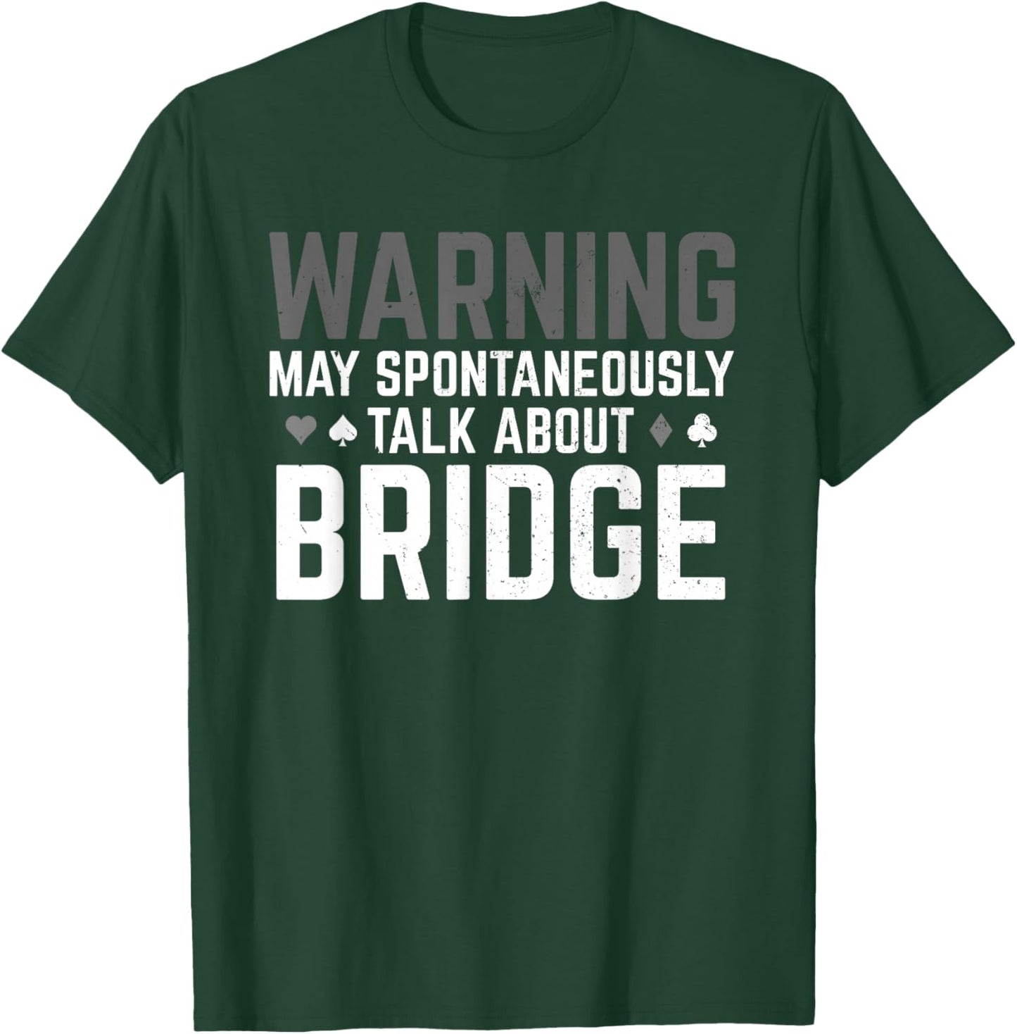 Funny Bridge Design Women Card Game Bridge Player T-Shirt - T-Shirt | Forest