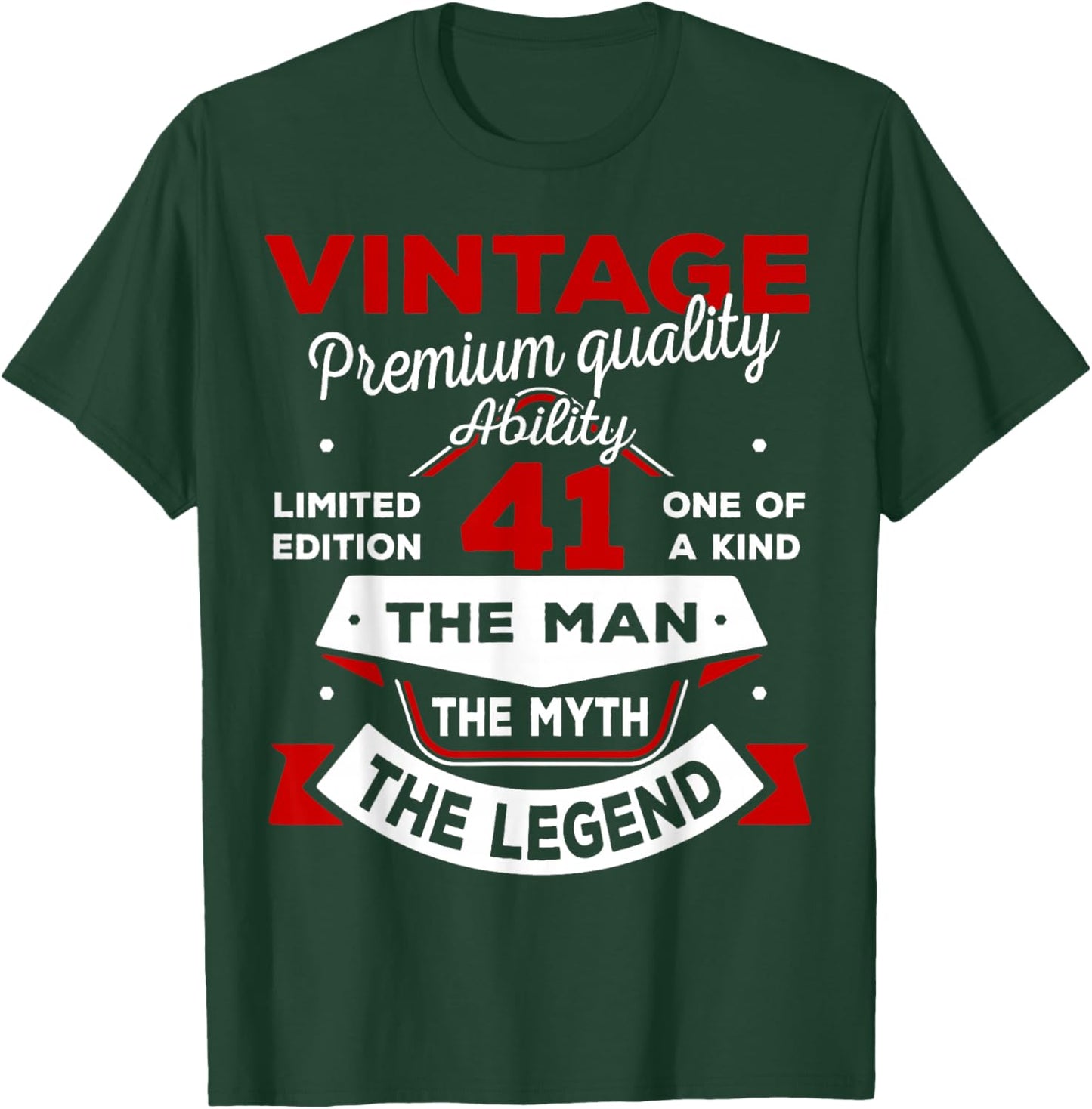 41st Birthday Gift Man Myth Legend 1985 41 Years Old T-Shirt - T-Shirt | Forest