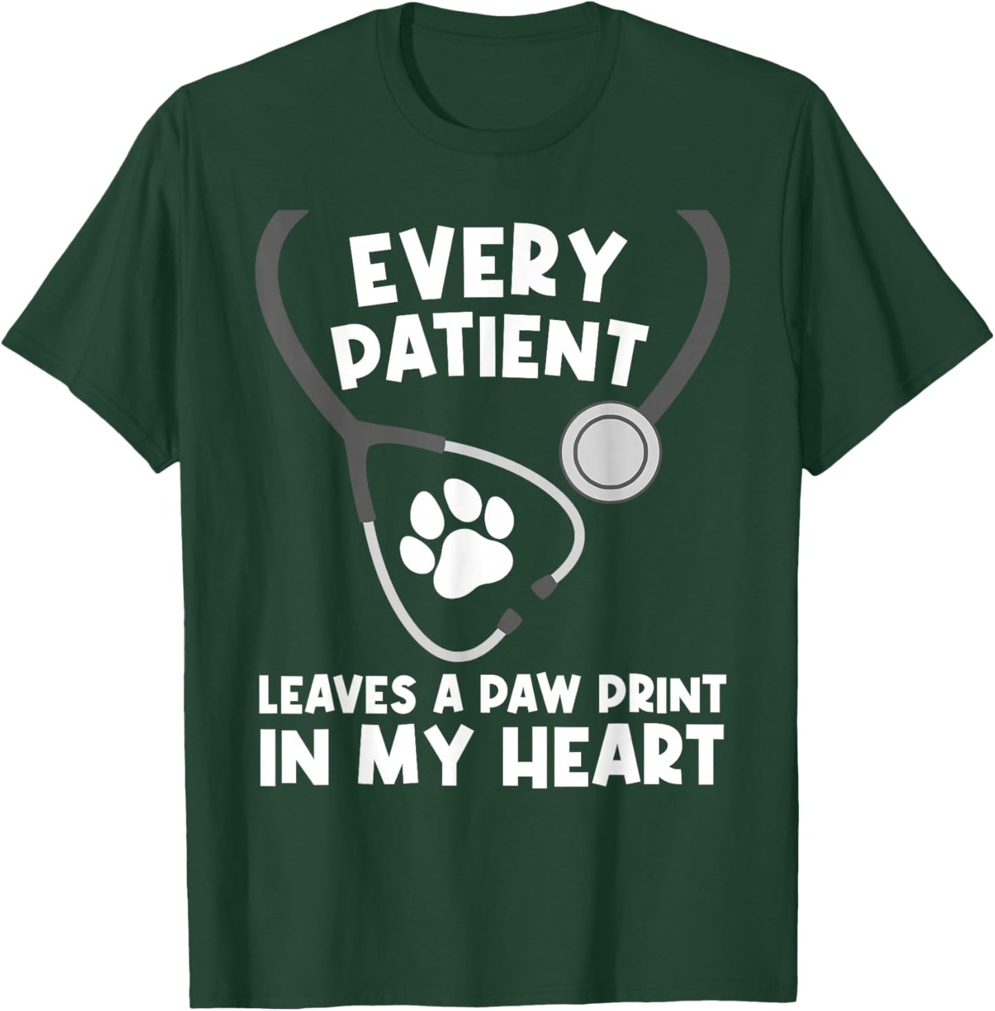 Veterinarian Art Women Vet Tech Veterinary Assistant T-Shirt - T-Shirt | Forest