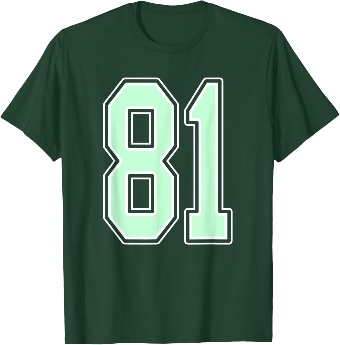 Cute Mint Green Number 81 Jersey Player Uniform #81 Fan T-Shirt - T-Shirt | Forest