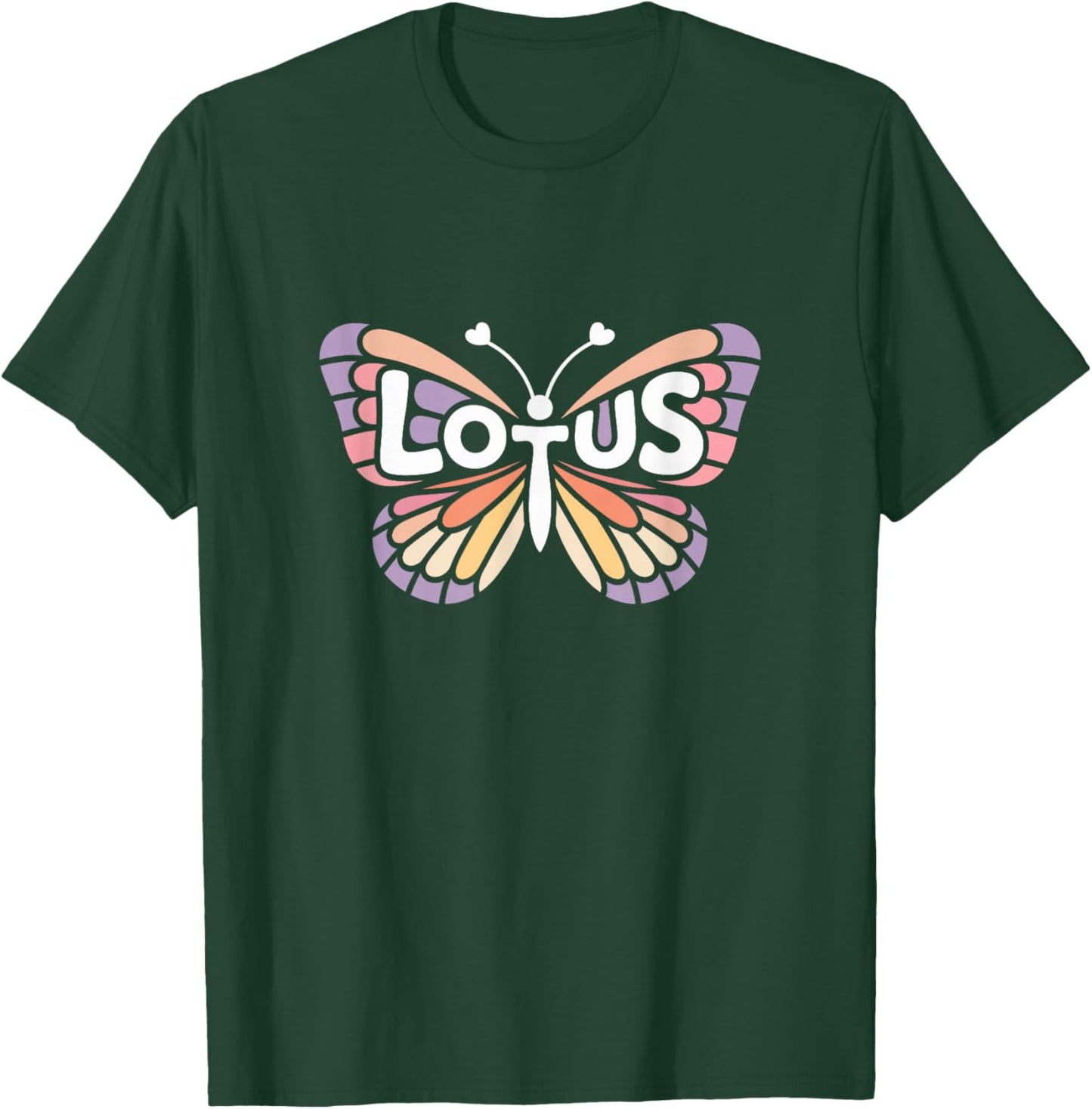 Lotus Butterfly - Personalized Cute Name Word Art T-Shirt - T-Shirt | Forest
