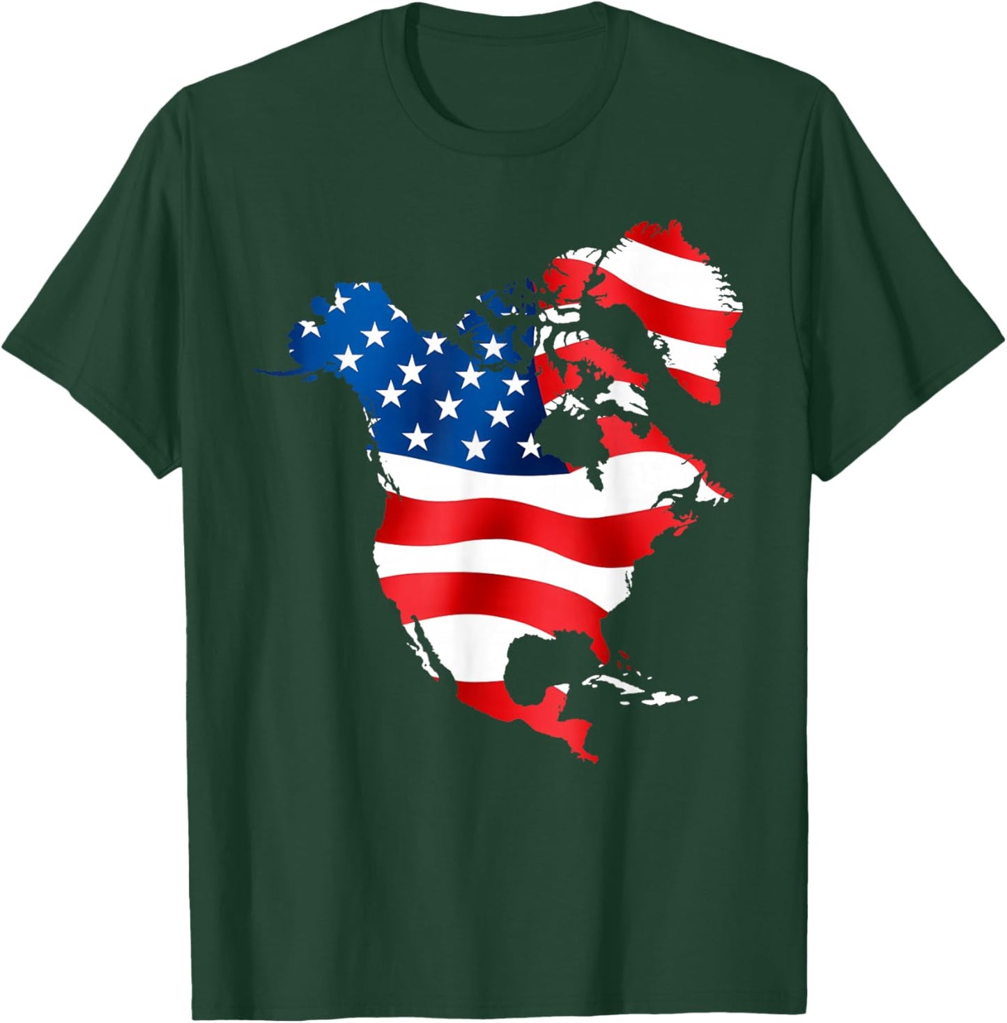 It’s Our Continent Us Map Patriotic T-Shirt - T-Shirt | Forest