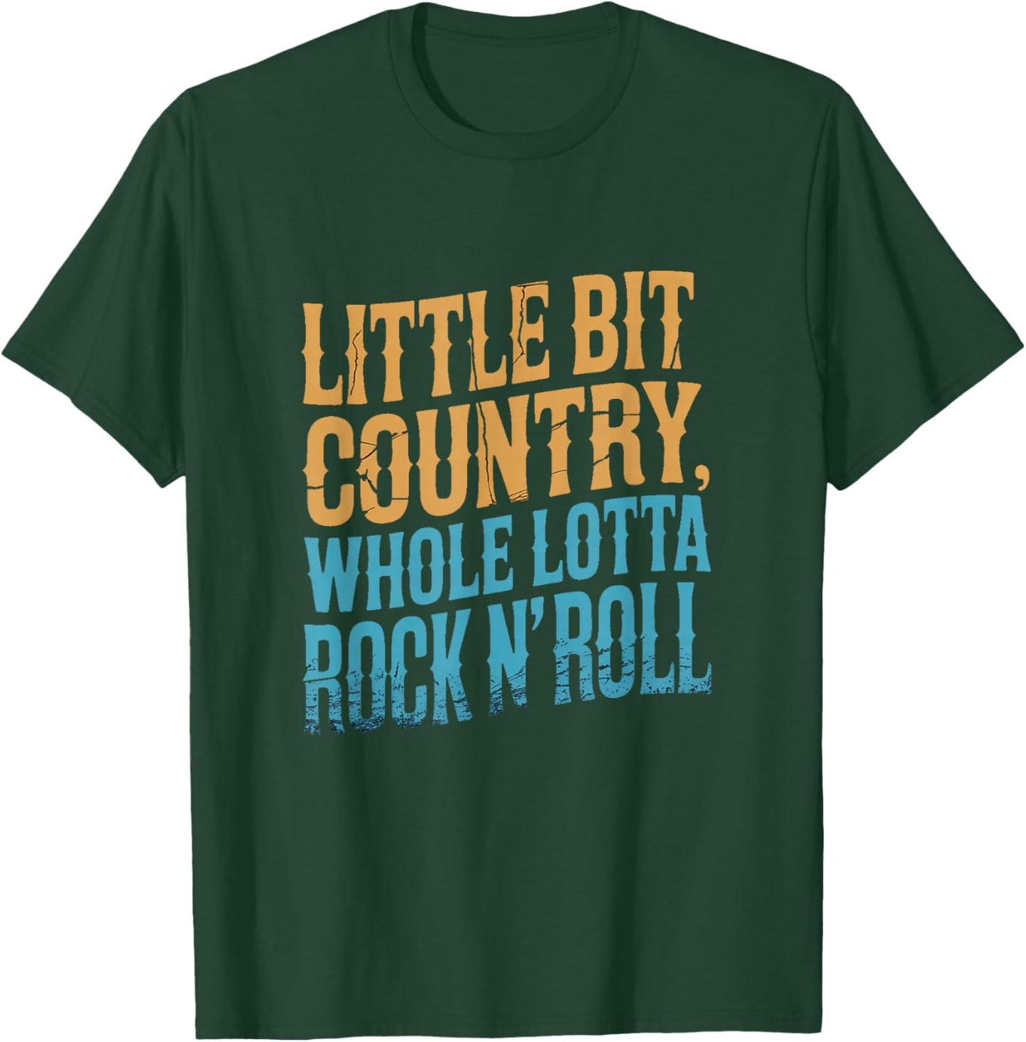 Little Bit Country Whole Lotta Rock n’ Roll – Vintage T-Shirt - T-Shirt | Forest