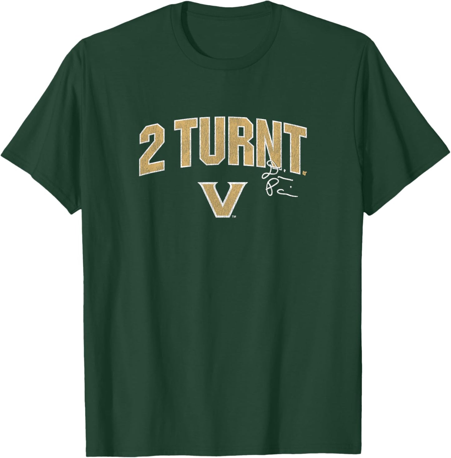 Vanderbilt Football: Diego Pavia 2 Turnt Text - Vanderbilt T-Shirt - T-Shirt | Forest
