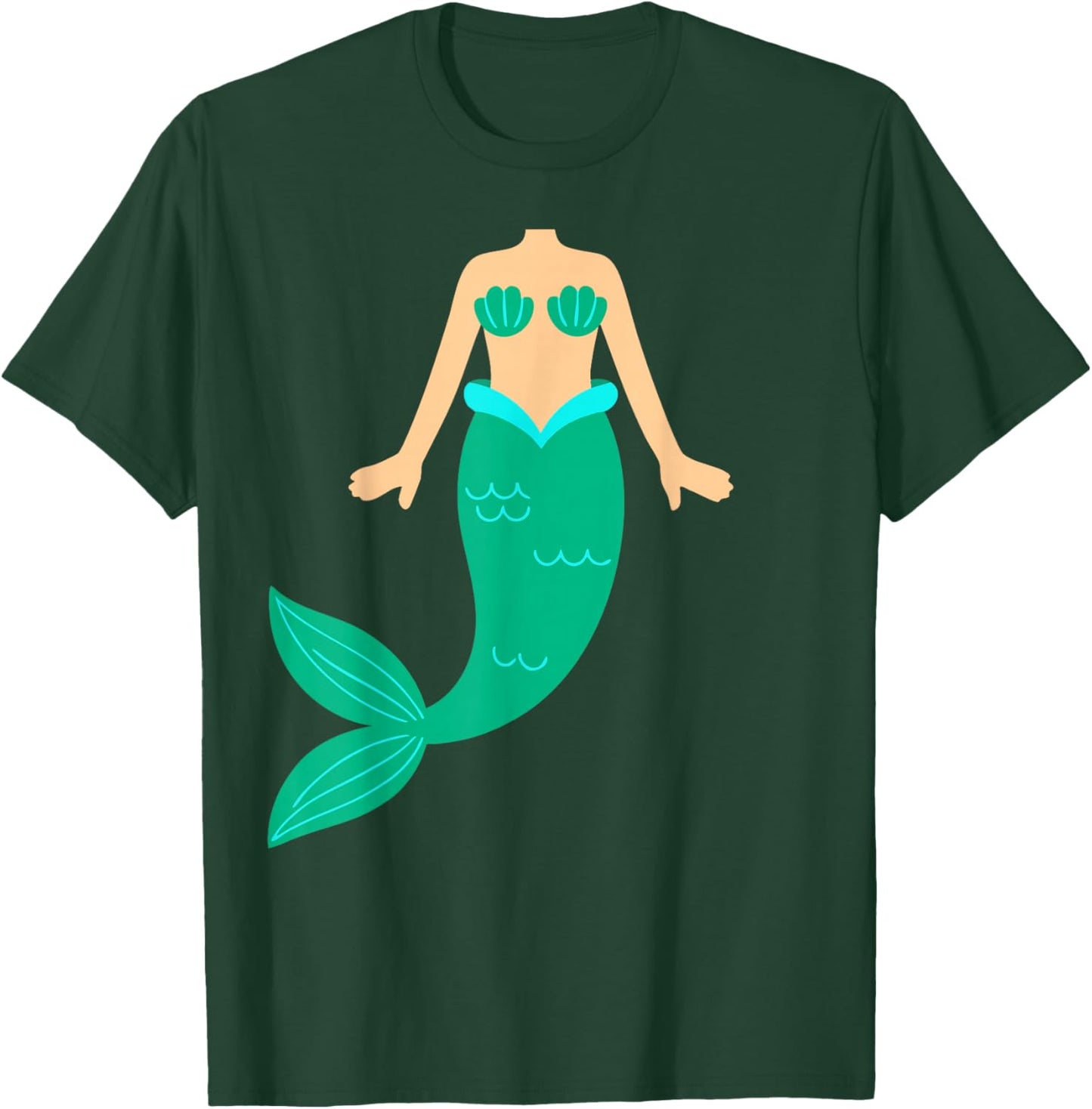 Mermaid Shirt Adult Men Women Kids Body Mermaid Costume T-Shirt - T-Shirt | Forest