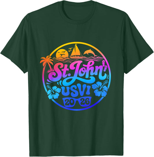 St. John USVI 2026 - Spring Break Beach Vacation Summer T-Shirt - T-Shirt | Forest