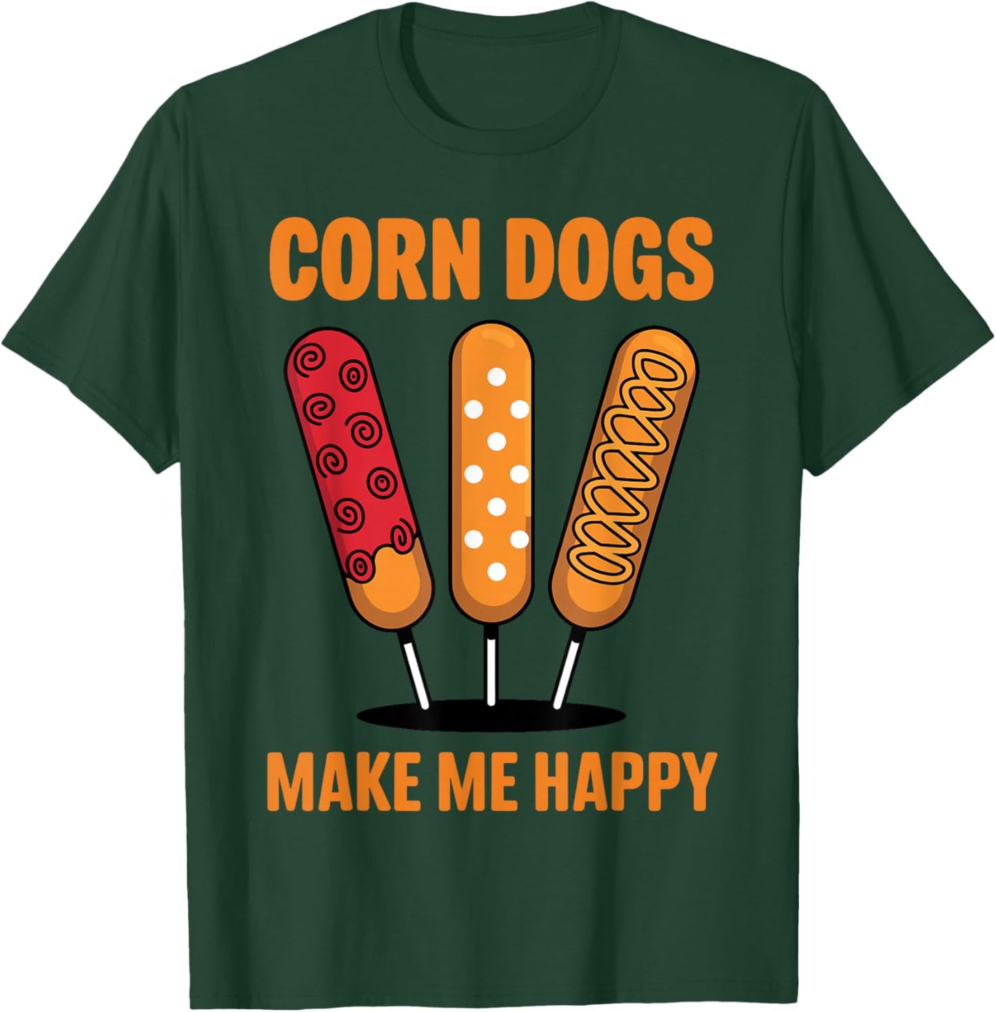 Cool Corn Dog Novelty Women Adult Corn Dog Lover T-Shirt - T-Shirt | Forest