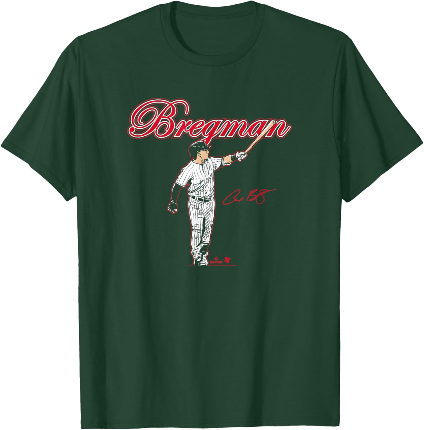Alex Bregman - Slugger Swing - Chicago Baseball T-Shirt - T-Shirt | Forest