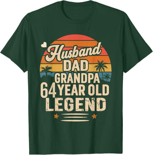 Legend Husband Dad Grandpa 64 Year Old 64th Birthday T-Shirt - T-Shirt | Forest