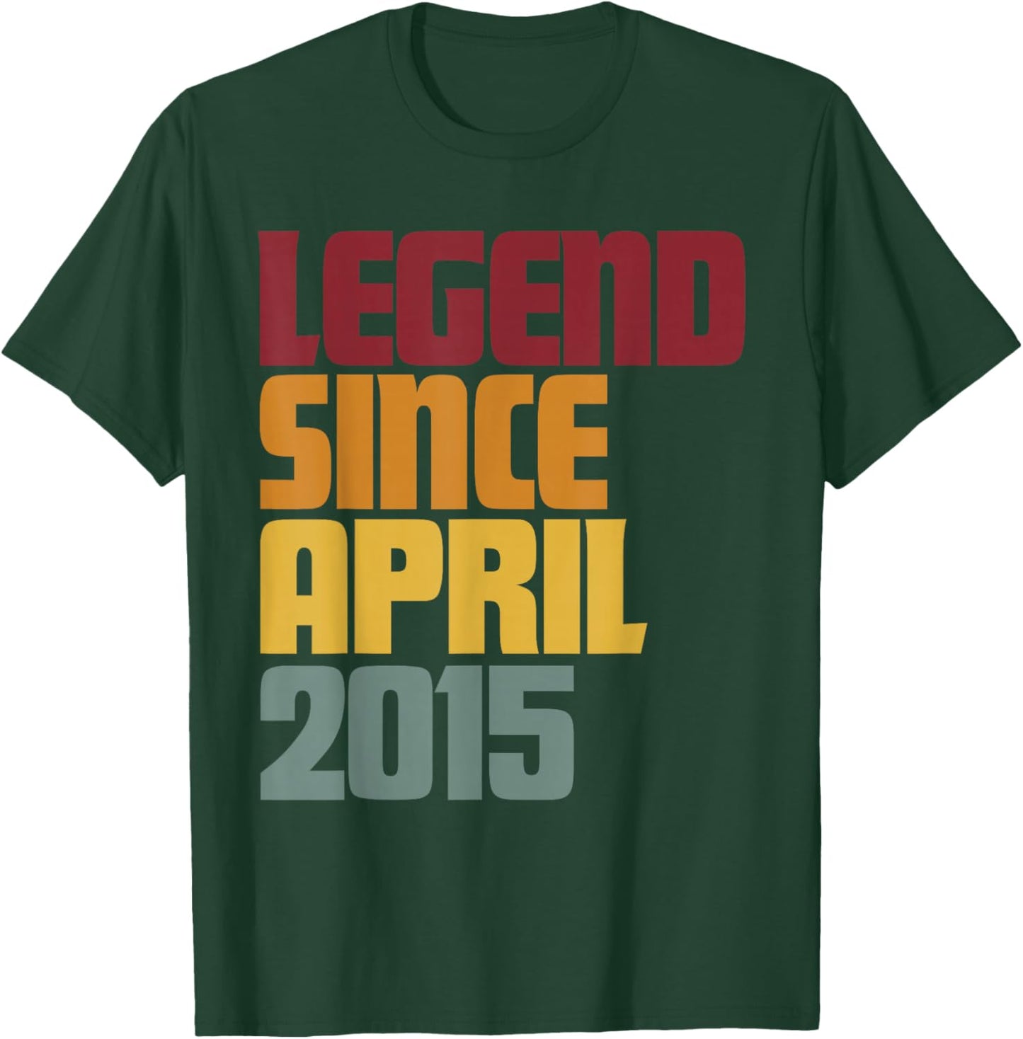 Legend Since April 2015 11th Birthday - Vintage Funny T-Shirt - T-Shirt | Forest