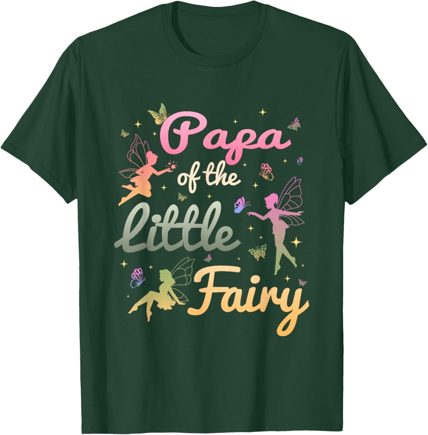 Papa of The Little Fairy 1St Birthday Girl Fairytale T-Shirt - T-Shirt | Forest
