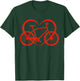 Bike Heart Bicycle Love Cycling Valentine's Day Women Men T-Shirt - T-Shirt | Forest