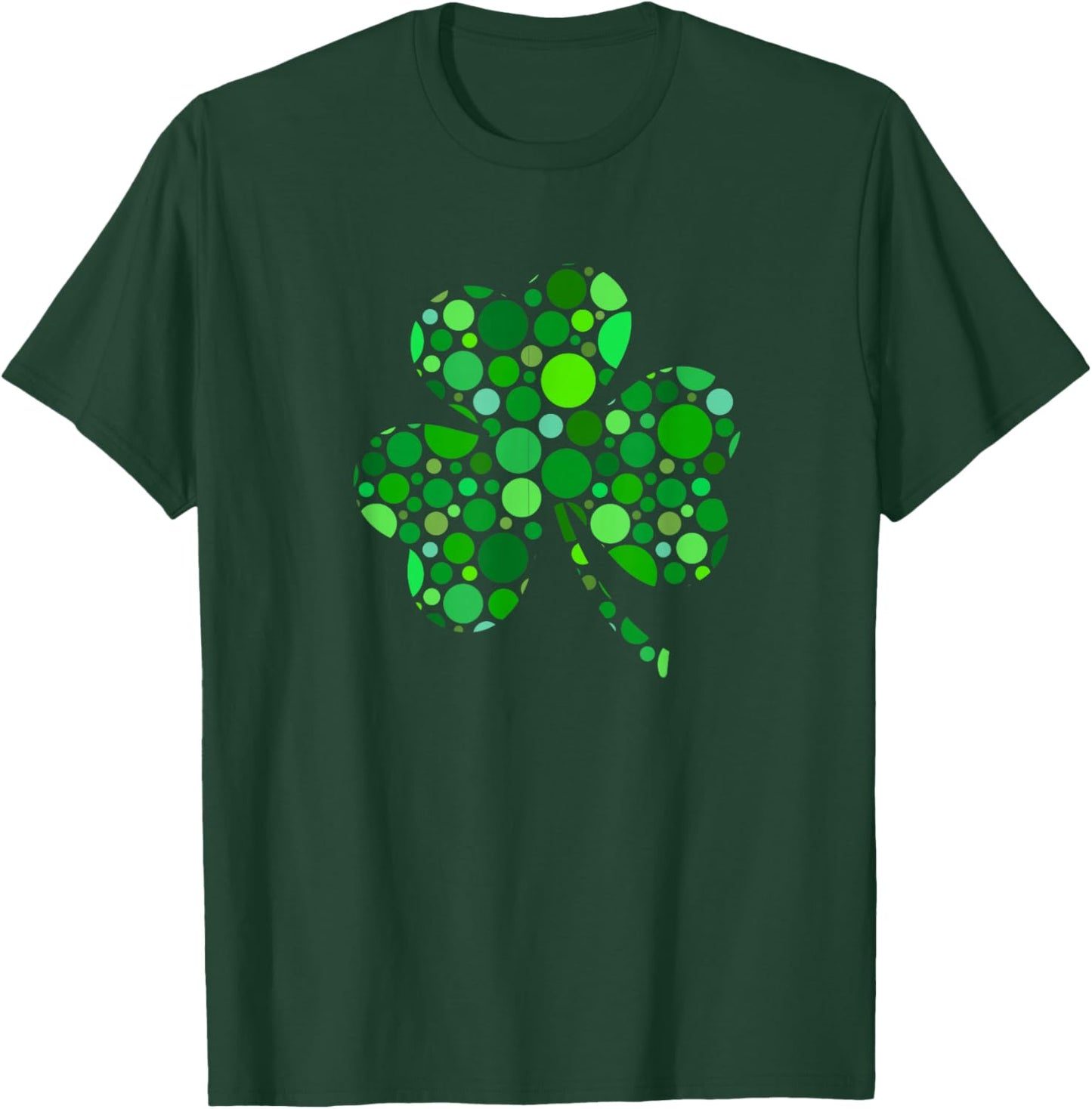 Modern Shamrock Graphic Minimalism Design T-Shirt - T-Shirt | Forest