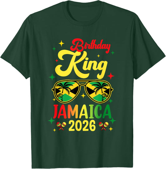 30Th 20Th Birthday King Jamaica Vacation Party 2026 T-Shirt - T-Shirt | Forest