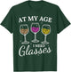 at My Age I Need Glasses Funny Leopard Wine Glass T-Shirt - T-Shirt | Forest
