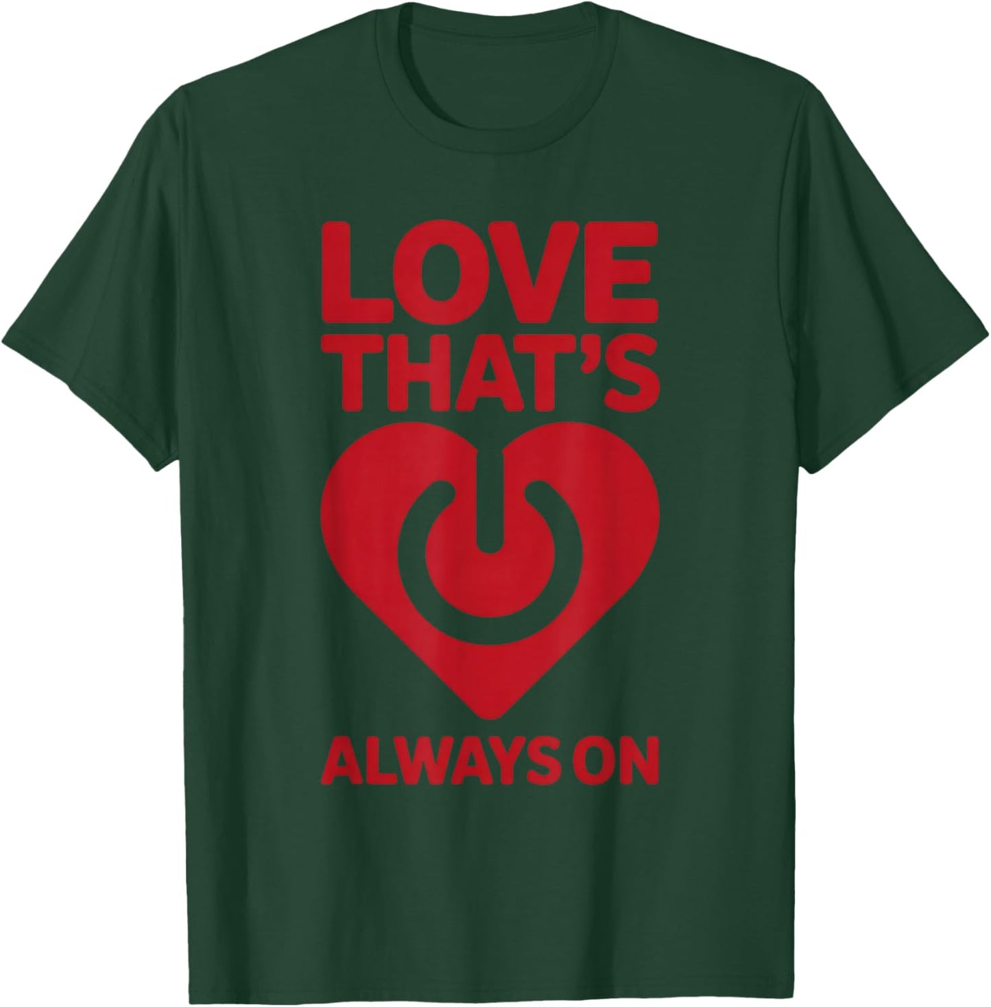 Electrician Valentine Love That’s Always On v4 Red T-Shirt - T-Shirt | Forest